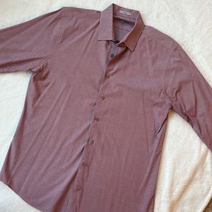 Express men’s fitted button up shirt